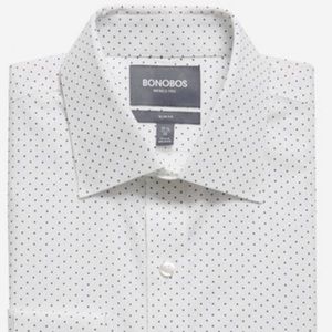 Bonobos Daily Grind Wrinkle-Free Dress Shirt - Navy Dot - 16/34